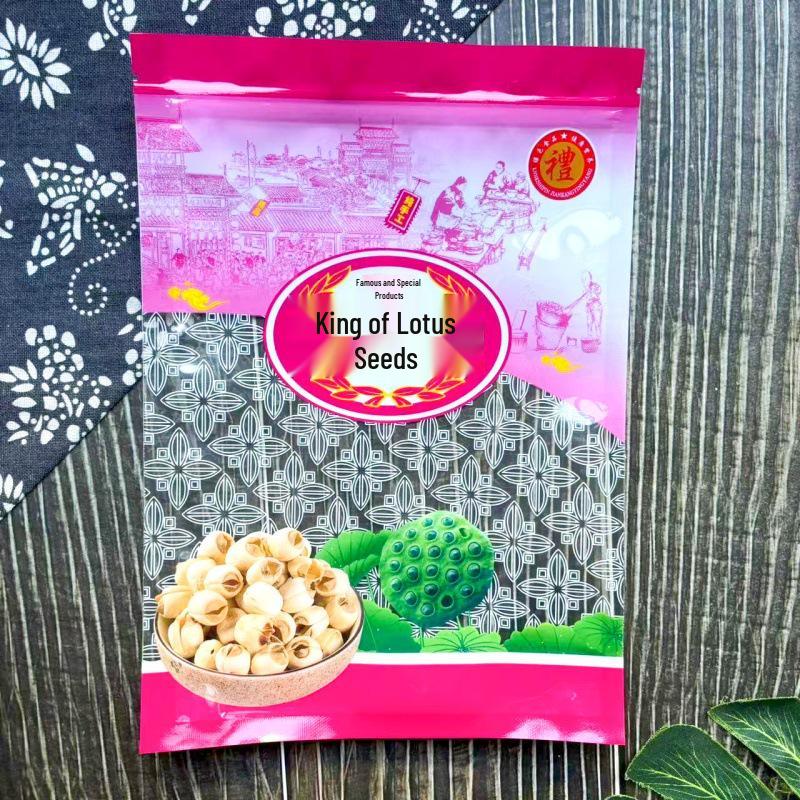 500g Thickened Natural Flavor Lotus Seeds in Self-Sealing Bag