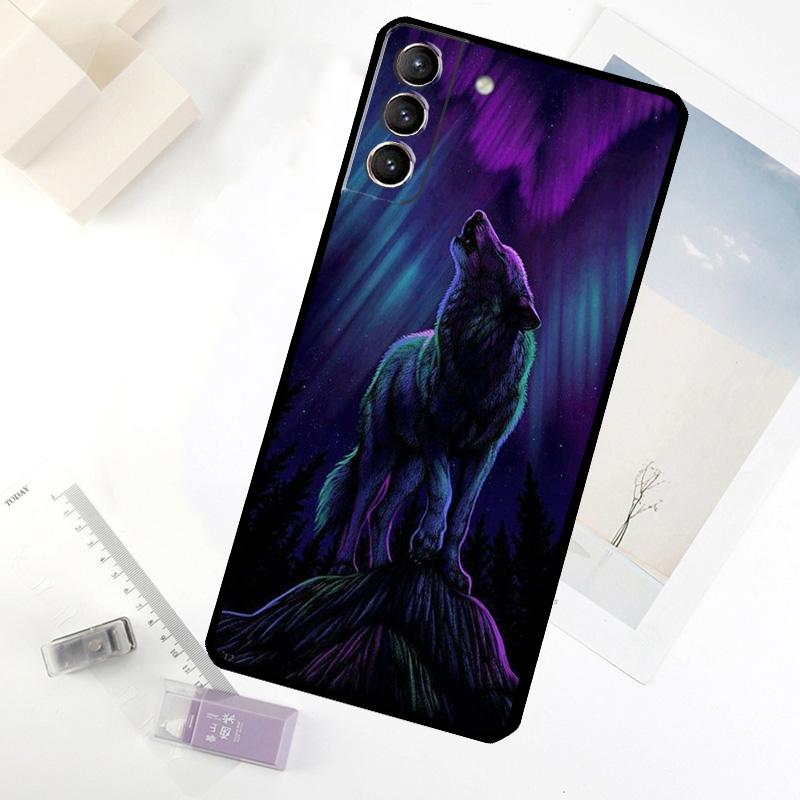 Волк Арт Черный Чехол Для Телефона Для Samsung Galaxy S20 FE S21 S22 S23 S24 S25 S26 Ultra S10 S25 Plus S25 FE Чехол