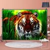 3D Тигр из Снов Животное Фон Для Фотосъемки Кролик Пасхальные Яйца Винтажная Деревянная Доска Декор Детской Вечеринки По В честь Дня Рождения Фотофоны