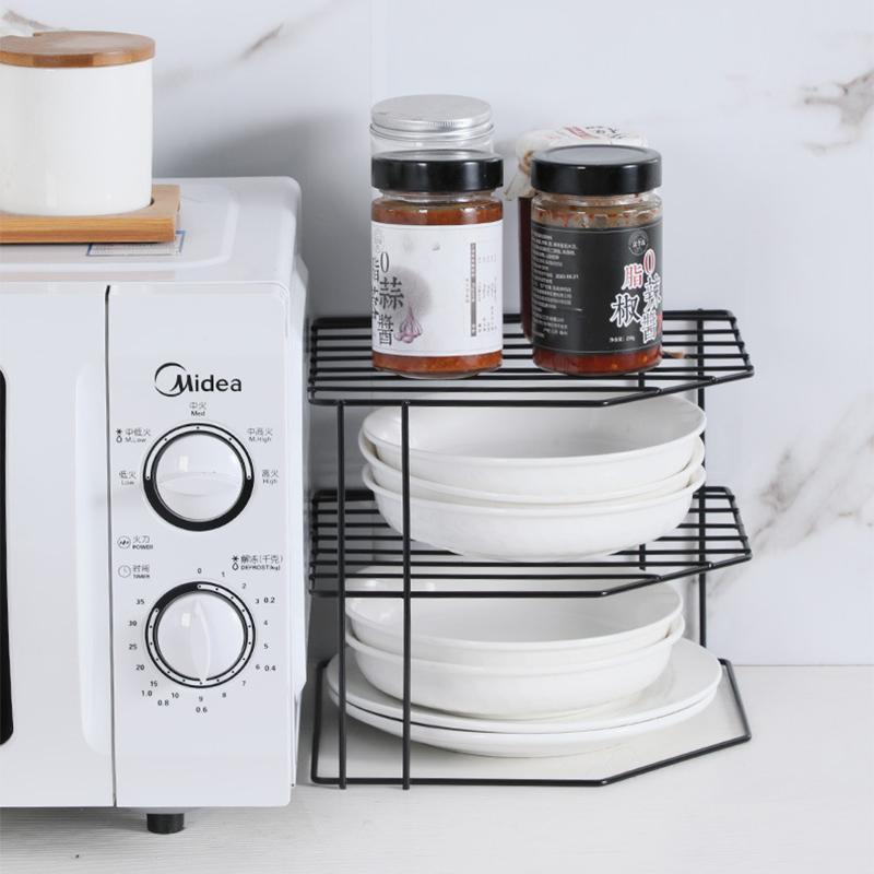 3-ярусная сушилка для посуды, кухонный органайзер, угловая полка, полка для хранения кастрюль без сверления, настольная полка, полка для хранения под раковиной