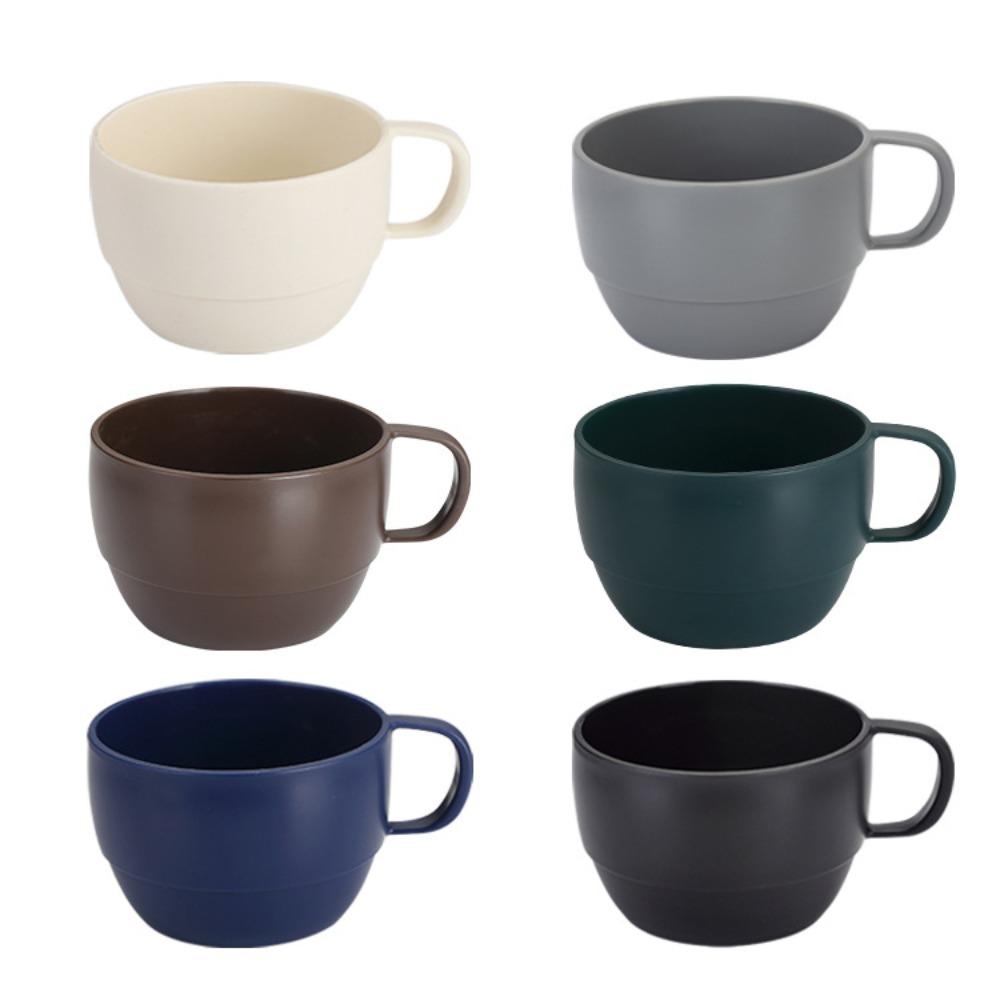 6PCS Microwave-safe Plastic Coffee Cup Thickened Family Tea Cup Durable Drink Cup  Kindergarten