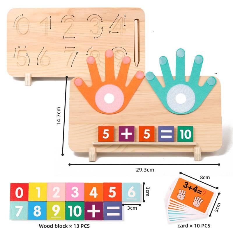 Wooden Counting And Addition Toys For Kids Preschool Math Recognition And Learning