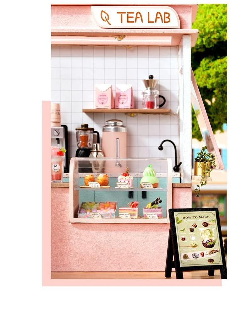 Dollhouse Handmade Kit Set Miniature SHOP SERIES Sunshine Tea (t-FREAK) (Pink Shop)