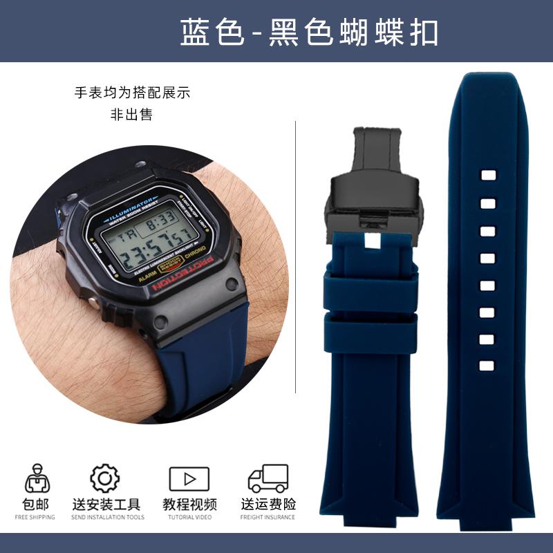 Для G-SHOCK Casio GW6900 DW5600 GW-B5600 GM-5600 водостойкий приподнятый силиконовый ремешок DW-5600 мягкий мужской браслет 24-16 мм Выпуклый