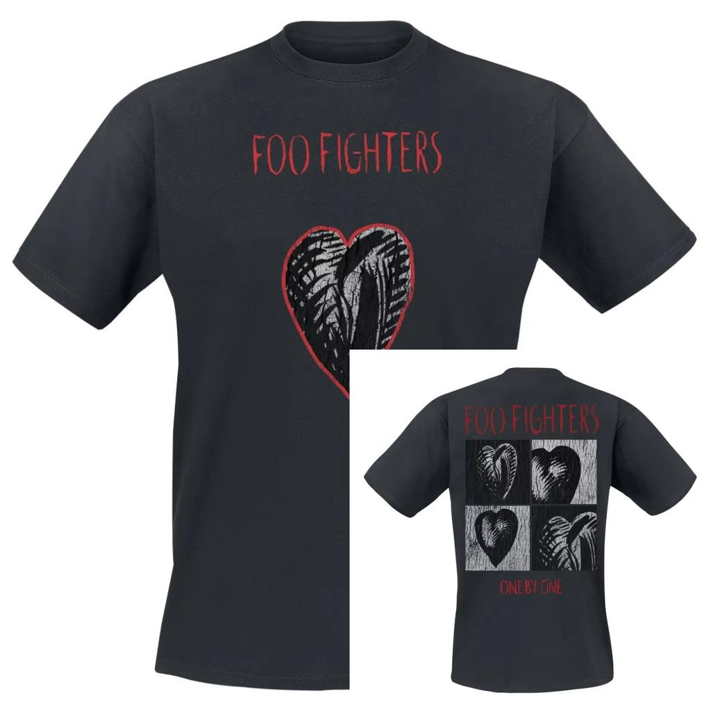 Foo Fighters Cotton Band Shirt Unisex Summer Oversized Y2K Short Sleeve Fashion Brand Tee Luxury Casual Vintage Female Male Clothing