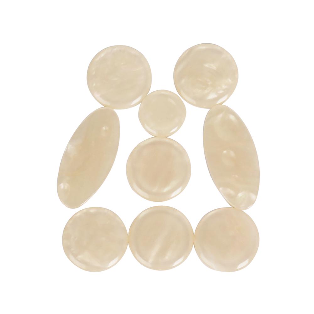 9pcs White Mother of Pearl Key Button Inlays for Celsius AltoCelsius Soprano Sax Saxophone