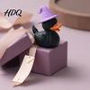 Декоративные статуэтки уток, Хэллоуинская ведьма, Черная фигурка, 3D-печатная шляпа, Настольные ручной работы, Пластиковые украшения, Декор, Жуткое настольное украшение