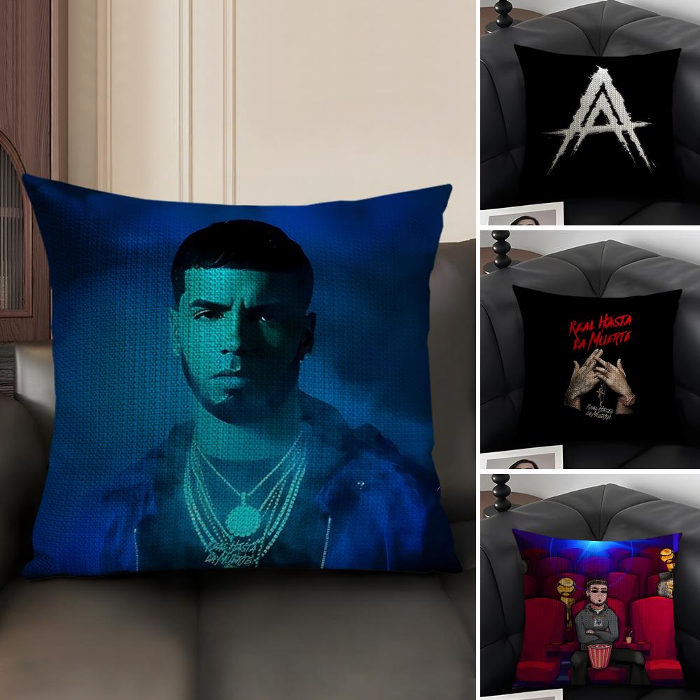 Чехол на подушку с принтом рэпера A-Anuel Aa Real Hasta La Muerte 2, чехол для подушки на диван в гостиной