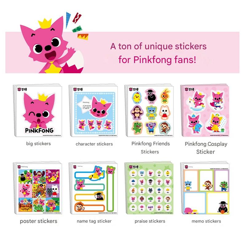 Made In Korea, KC-Certified – Pinkfong  Character Sticker Book  (Pinkfong 130 Pcs / Baby Shark127 Pcs)