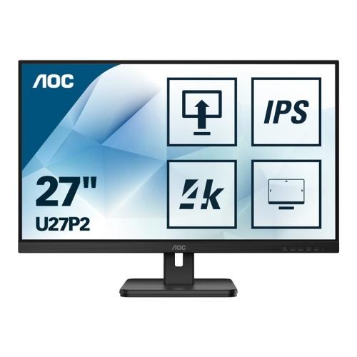 AOC U27P2 monitor 27 inch 4K UHD Black