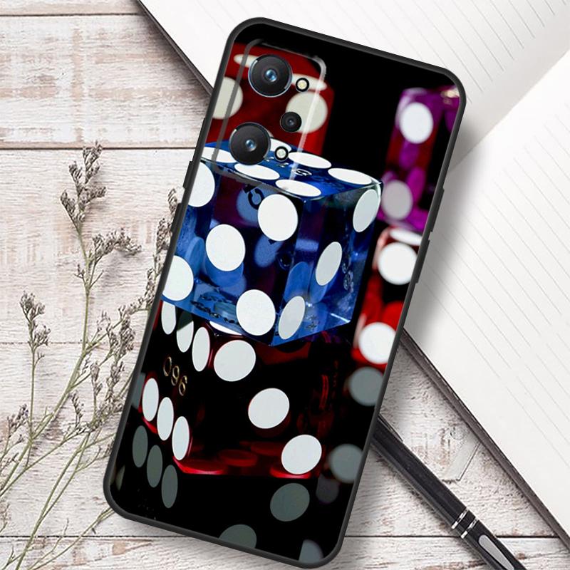 Кости Покер Казино Для Realme C75 C67 C61 C55 C53 C51 C21Y C25S GT 7 5 6 Pro GT 6T 10 11 12 13 14 Pro Plus Чехол