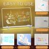 Kids LED Drawing Board with Stand Markers Wipe Cloth USB Charging Light-up Acrylic Dry Erase Board Office School Home Glow Doodle Note Board