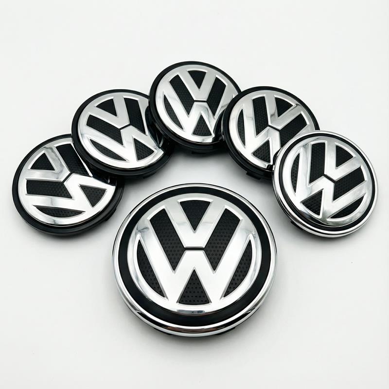 For VW 4pcs Wheel Center Hub Caps Car wheel cover for VW Golf 5 6 7 Polo Passat B6 B7 Touran CC accessories Interior Mouldings YRTX-D18