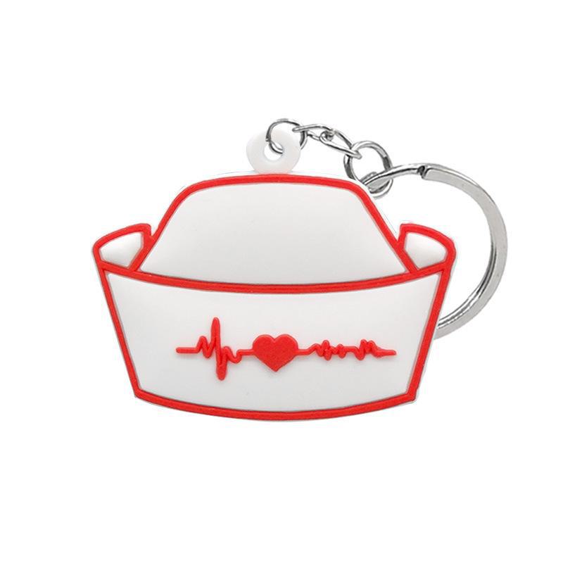 Medical Series Cartoon Animation PVC Keychain or Backpack Pendant with Customizable Logo.