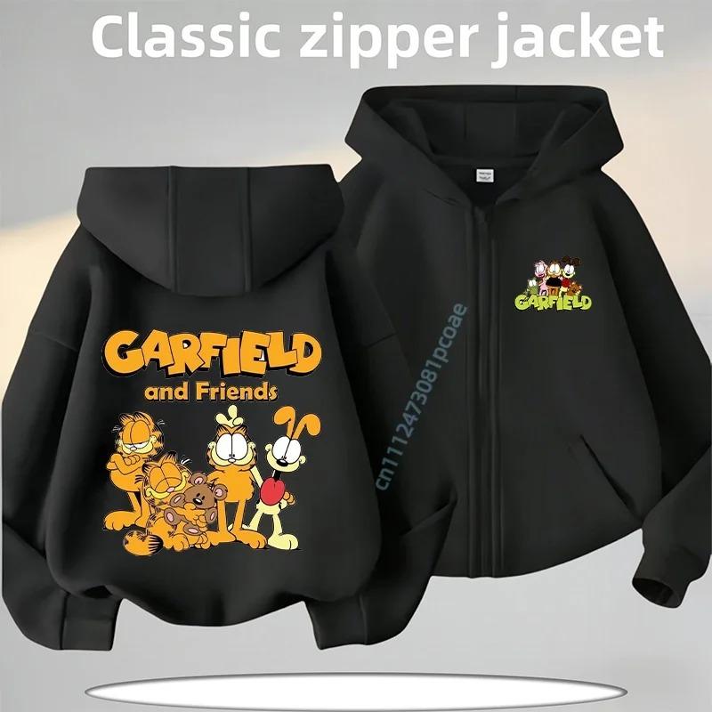 Детская толстовка с капюшоном на молнии Garfield Cat
