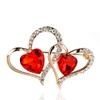 European And American Fashion High -End Exquisite Jewelry Rhinestone Gem Zircon Heart Brooch