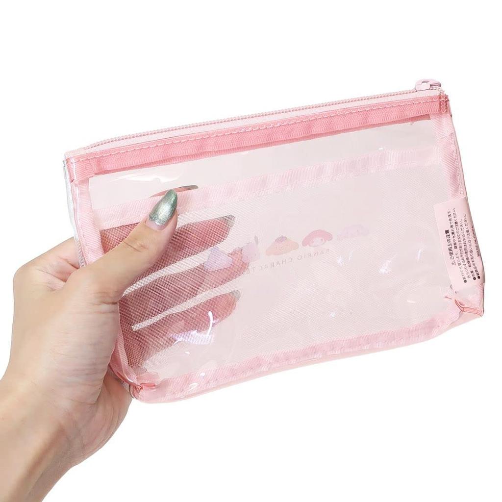 Kamiojapan Sanrio Characters Clear Flat Pen Pouch Sanrio [Pen Case]