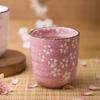 Керамическая подглазурная фарфоровая чашка для чая в японском стиле «Кунг-фу», стеклянная чашка для чая для домашнего использования, розовая, белая