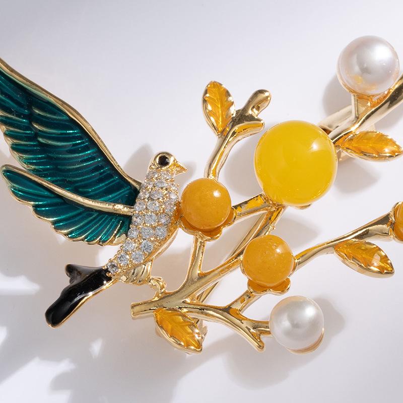 Senior Brooches Flower Leaf Brooch Pins for Women Suit Pendant Fashion Brooches Jewelry