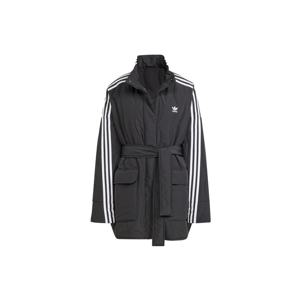 adidas Оригинальная куртка большого размера Adilenium с карманами с клапанами и потайными кнопками, женская верхняя одежда черного цвета IV9319
