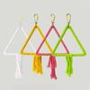 Parrot Cage Swing Toy Round Triangular Iron Wire Cotton Thread Hanging Ring For Bird Pet Birds Toys Accessories Supplies