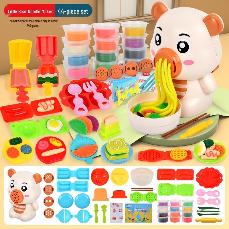 Colorful Clay Train Play-Doh Noodle Maker Toy Set for Kids - Lightweight Clay Tools for Boys and Girls in Kindergarten.