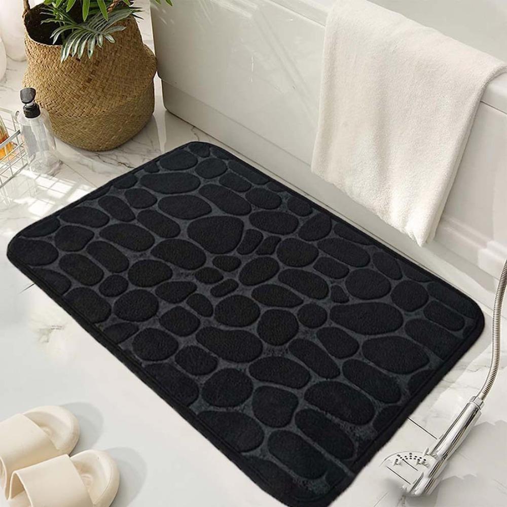 Non-slip Bathroom Floor Mat Cobblestone Shower Doormat Practical Bath Mat