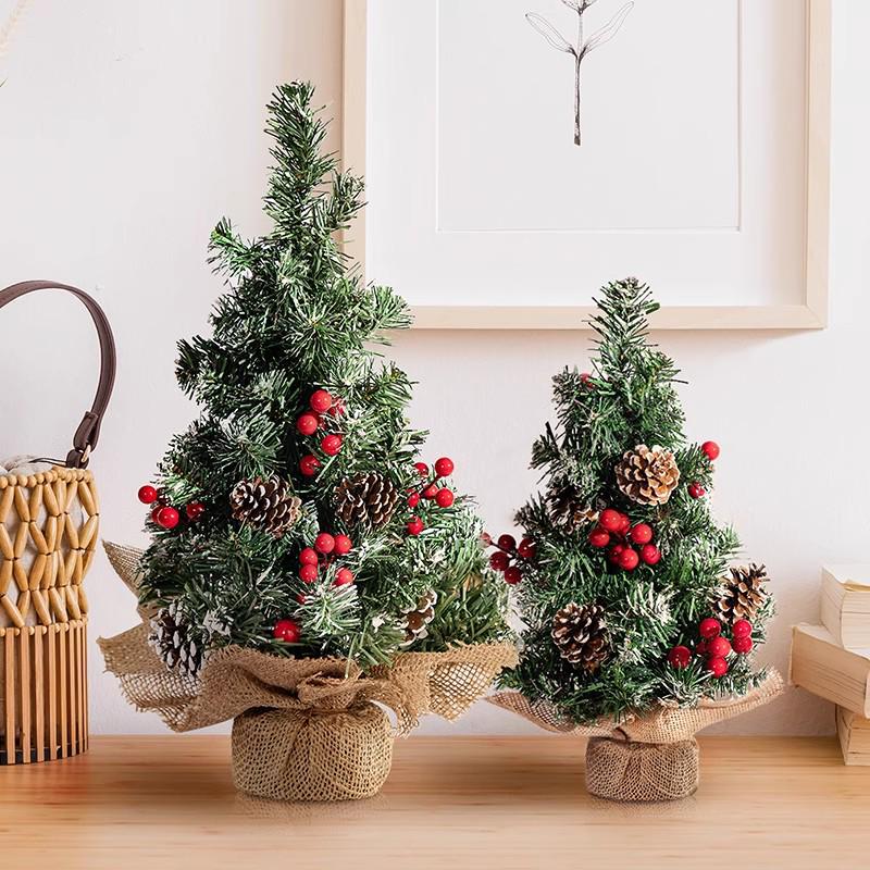 2025 Mini Christmas Tree Desktop Ornament for Home & Living Room Decor