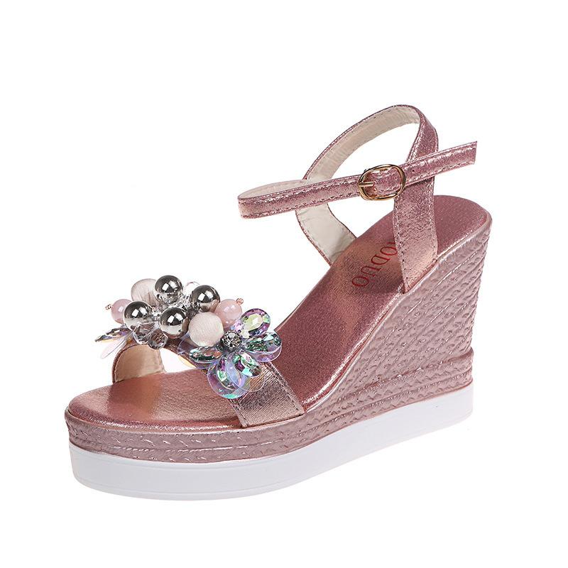 Босоножки на танкетке и платформе, женские, лето 2024 года, новые, с увеличением внутренней высоты, для маленьких мужчин, с юбкой, босоножки на высоком каблуке