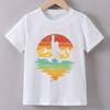 Children Summer Short-Sleeve T-Shirt with A 'Cave Man Shadow' Print