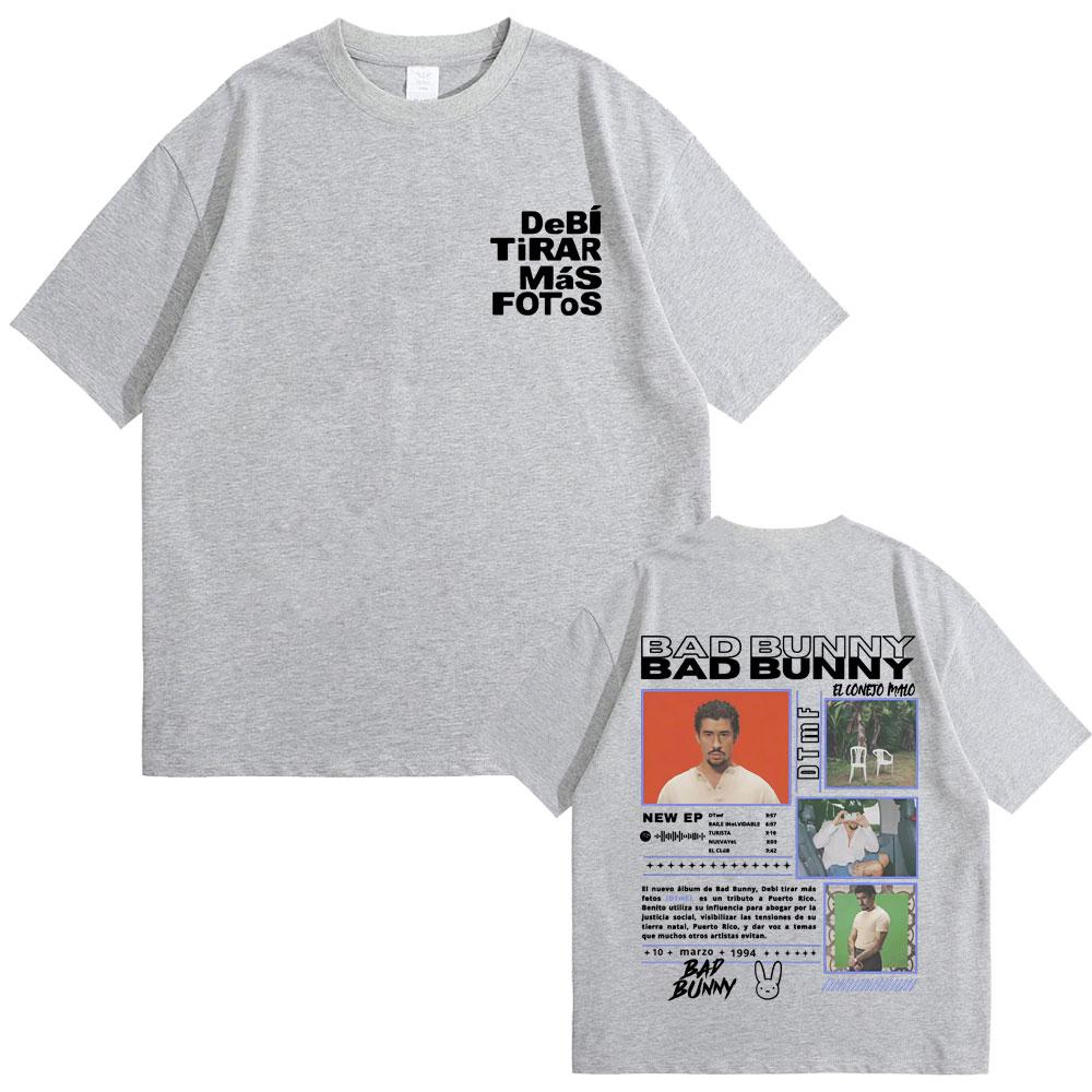 Rapper Bad Bunny Graphic T Shirts Debi Tirar Mas Fotos Dtmf Print Tshirts Men Women Clothing Fashion Hip Hop Tshirt