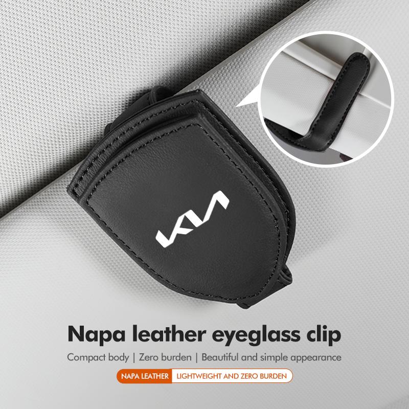 For KIA Car Glasses Holder Sun Visor Sunglasses Clip Card Accessories Rio K5 K2 Sportage Ceed Sorento Picanto Stinger Soul BO2