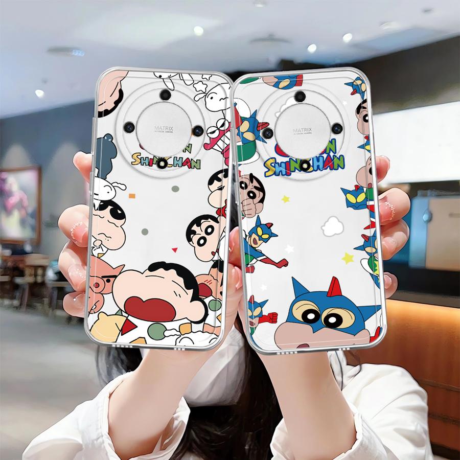 Soft Phone Cover Case for Honor X8b X9b 90 Lite X9a X7b X8a X8 Cartoon Crayons Shinchan