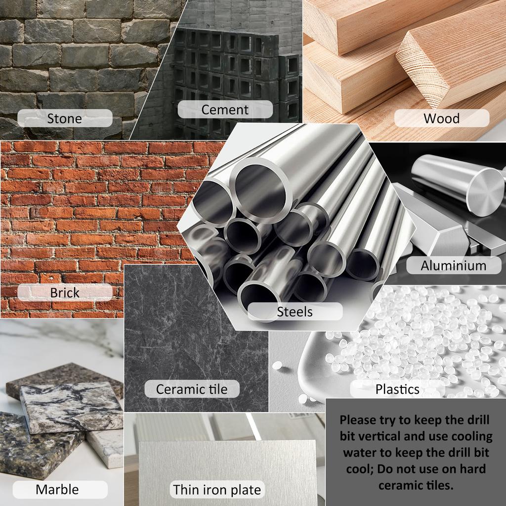 7pcs Cross Hex Tile Drill Bits 3-12mm Glass Concrete Ceramic Hole Opener Drill Bit Tungsten Carbide Drilling Tools Woodworking