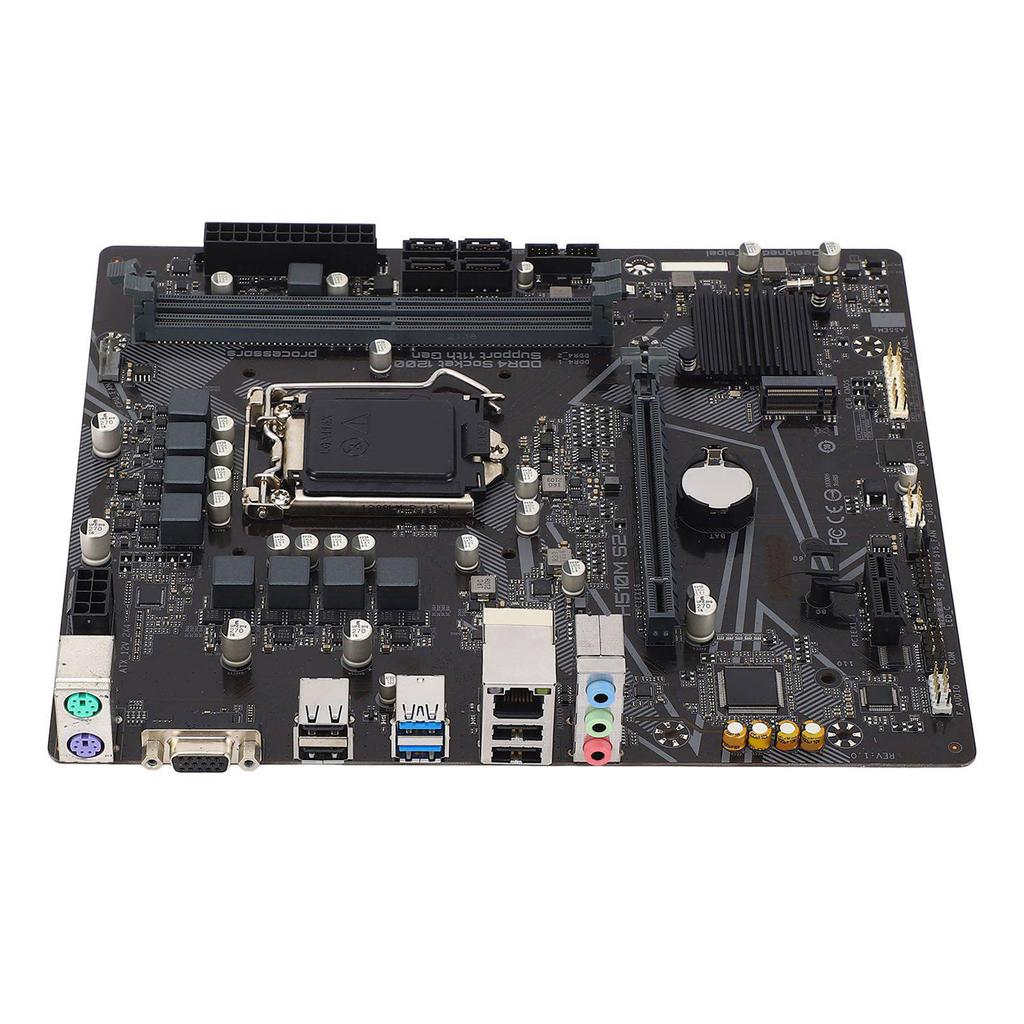 Материнская плата для компьютера H510M S2 M ATX 2 слота DDR4 DIMM для LGA 1200 Поддержка 2-канальной DDR4 Выход VGA Интерфейс M.2