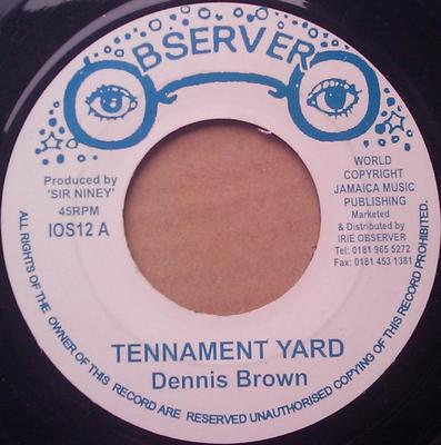7-дюймовая пластинка DENNIS BROWN / OBSERVER ALL STAR - Tennament Yard / Dub Tennant IOS12 Observer UK Reggae, Ska & Dub Б/у