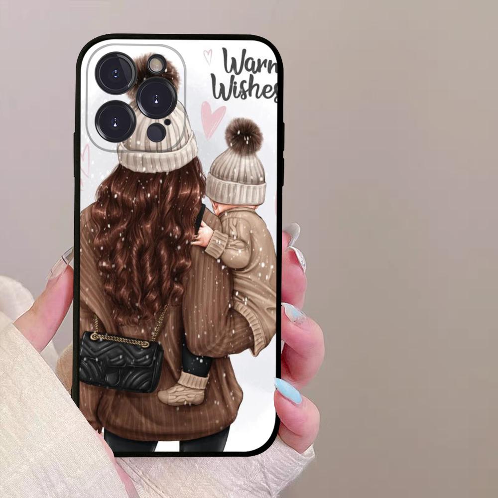 Модный Чехол для Телефона Super Mama Мама Папа для iPhone 15 8 7 6 6S Plus X SE 2020 XR XS 14 11 12 13 Mini Pro Max