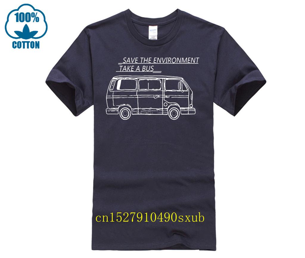 Casual T Shirts Save The Environunisext Take A Bus Bus Crew Neck Short Sleeve T Shirt Funny Price Unisexs Humorous