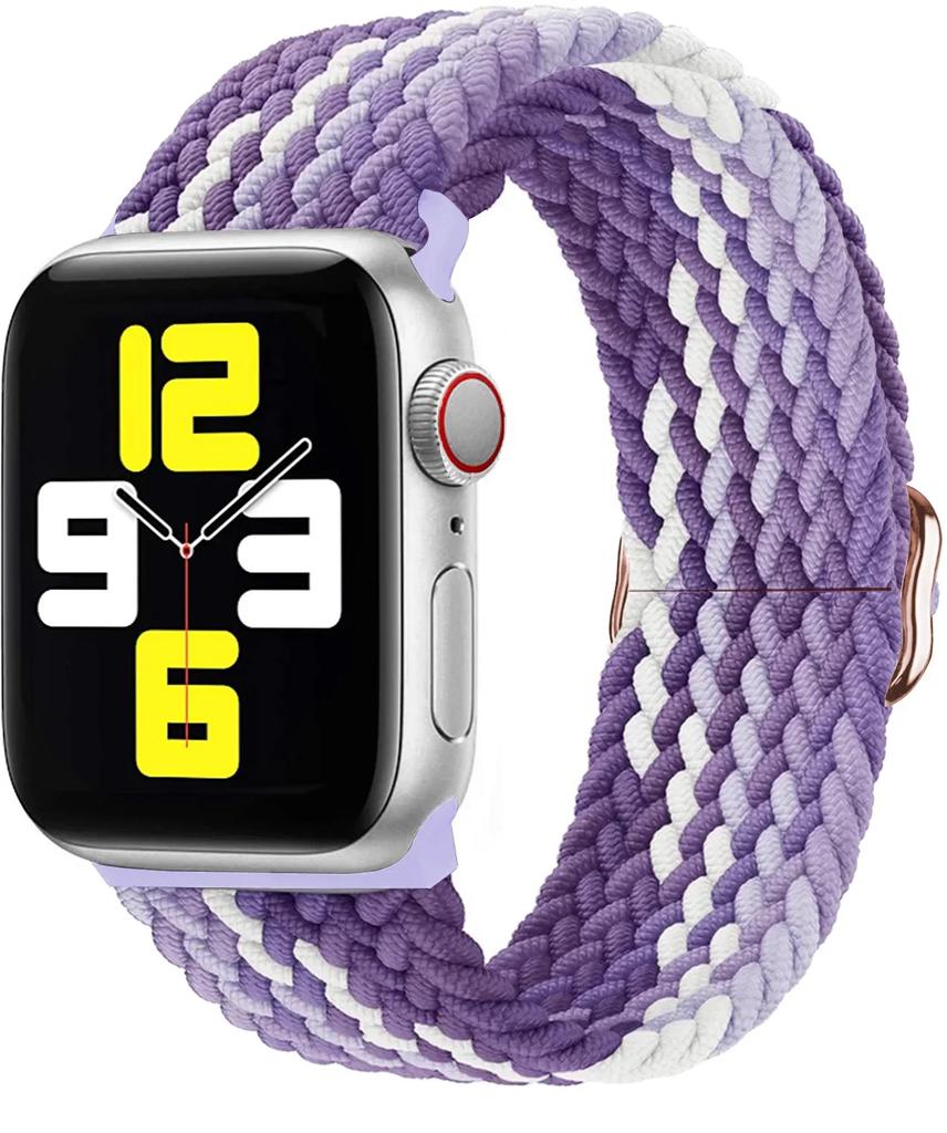 Плетеный ремешок Solo Loop для Apple Watch 10 Band 42 мм 46 мм 45 мм 44 мм 40 мм 9 8 7 6 5 4 SE 2 Регулируемый эластичный нейлоновый ремешок iWatch Ultra