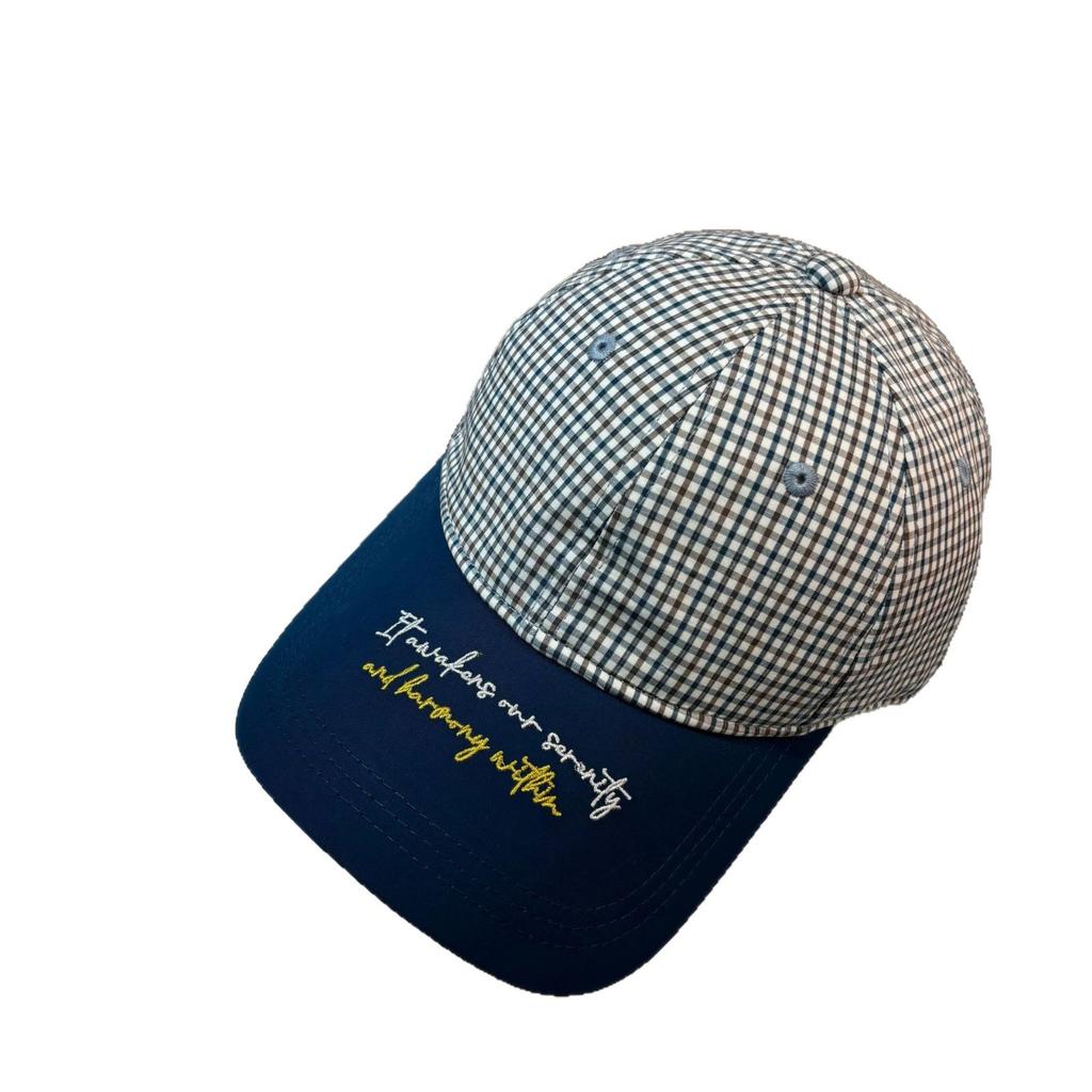 Star spring and summer thin enlarged baseball cap fashionable youth big name trendy plaid cap women