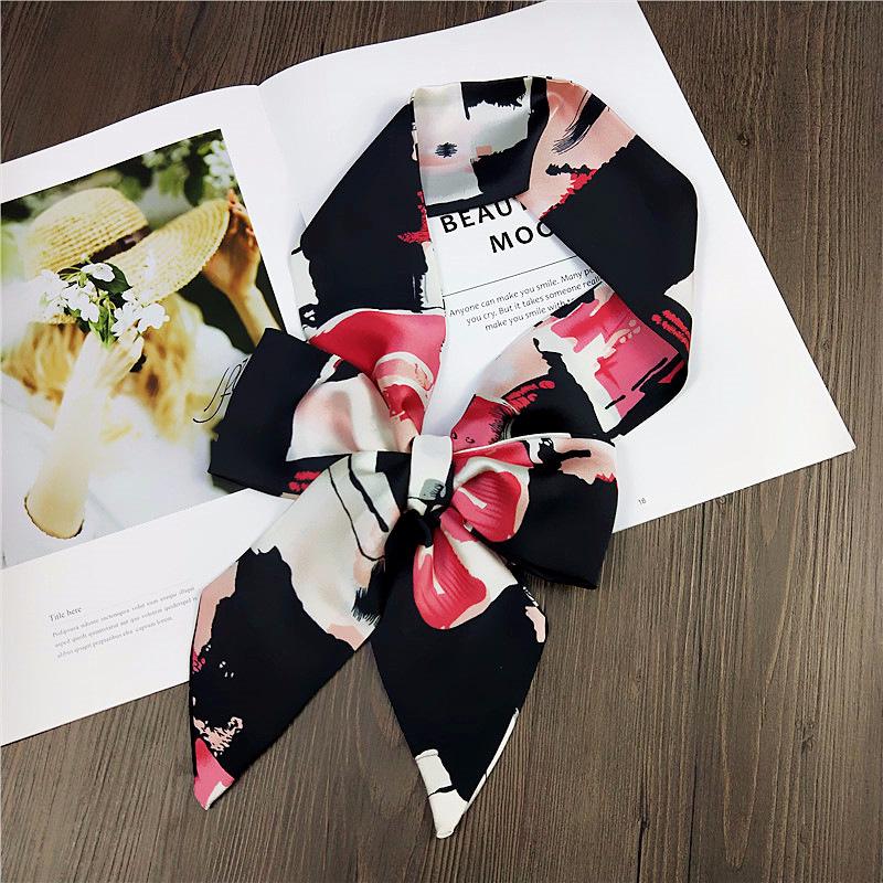 Small Scarf Women'S Long Style Spring And Autumn Double-Sided Decoration Versatile Winter Small Scarf Professional Scarf Long Scarf Accessory