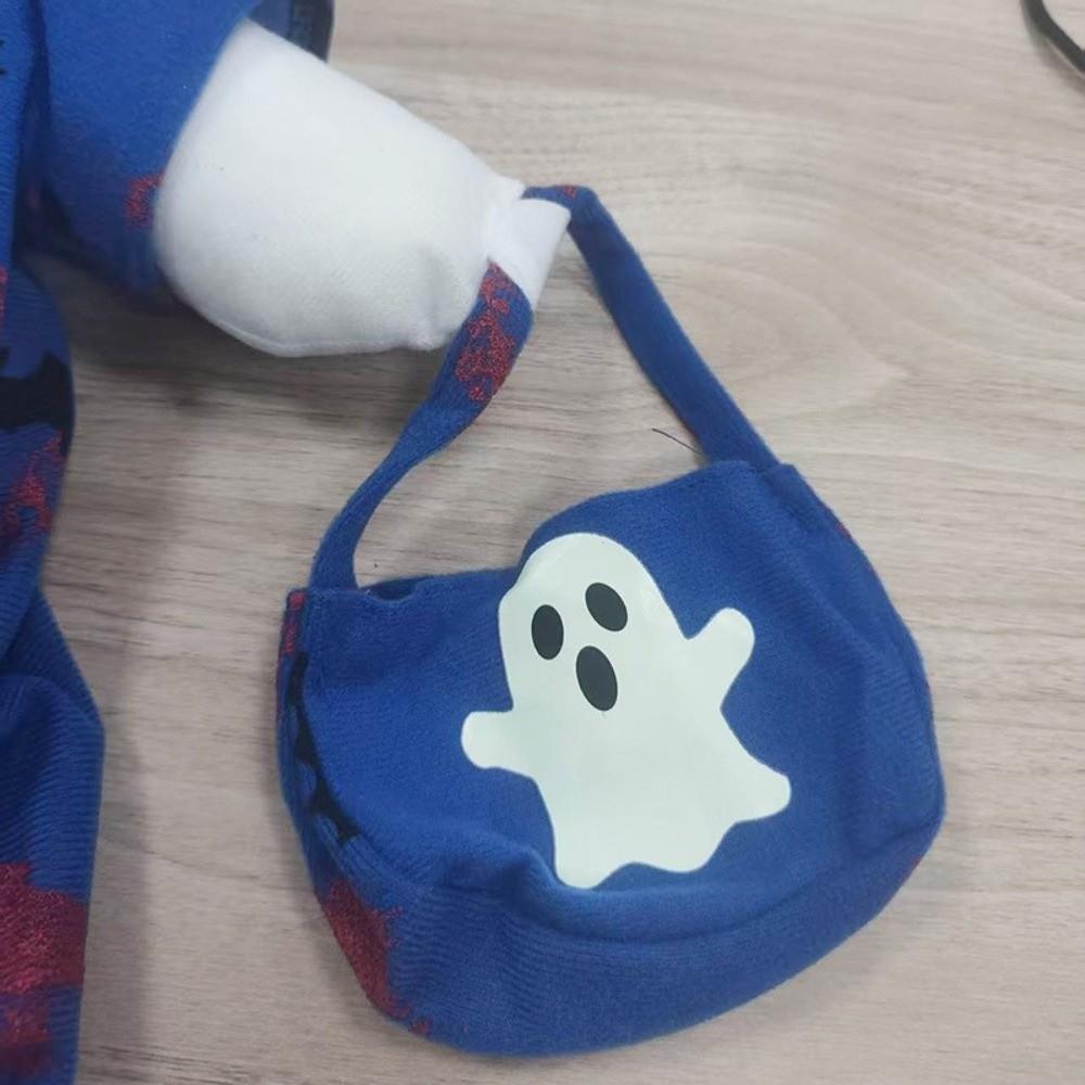 Adjustable Halloween Pet Ghost Costume Glow-in-the-Dark Full Body Jumpsuit Photography
