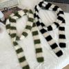 Women Long Scarf Color Block Striped Print Thin Long Scarf Cold Weather Scarf Neck Wrap Fashion Accessory