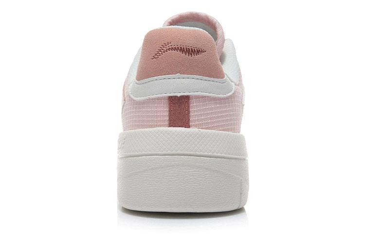 Li Ning Wave Superwave Lite Нескользящие Износостойкие Низкие Кеды для Скейтборда Женские Розовый Белый AGCR156-2