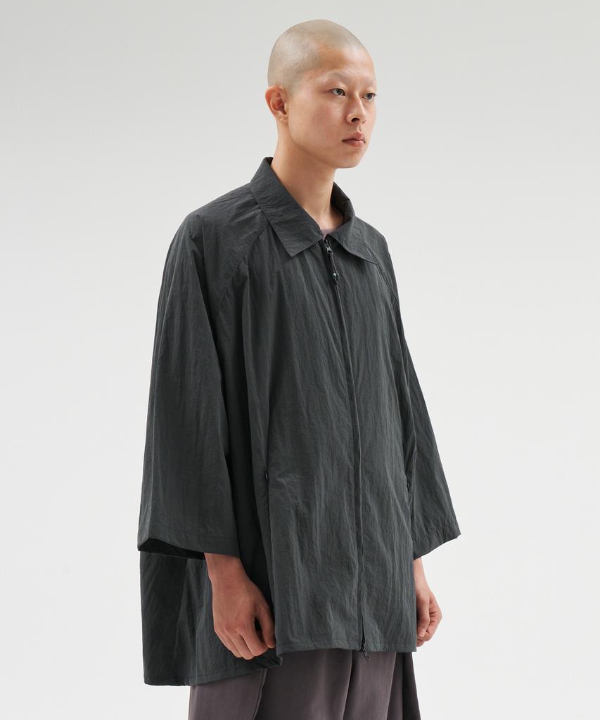 AJOBYAJO Nylon Cape Shirt [Charcoal]