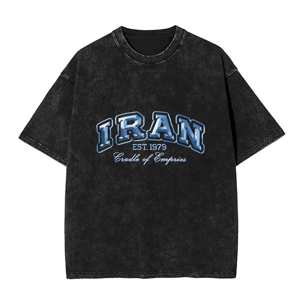 Casual SSeyyed Ali KKhamenei TShirt for Men Round Collar Cotton Washed T Shirt Short Sleeve Tee Shirt Printed Clothing