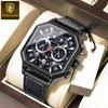 Luxury Square Quartz Man Watch Chronograph Waterproof Luminous Leather Date Men Watch Sport Fashion Men's Watches