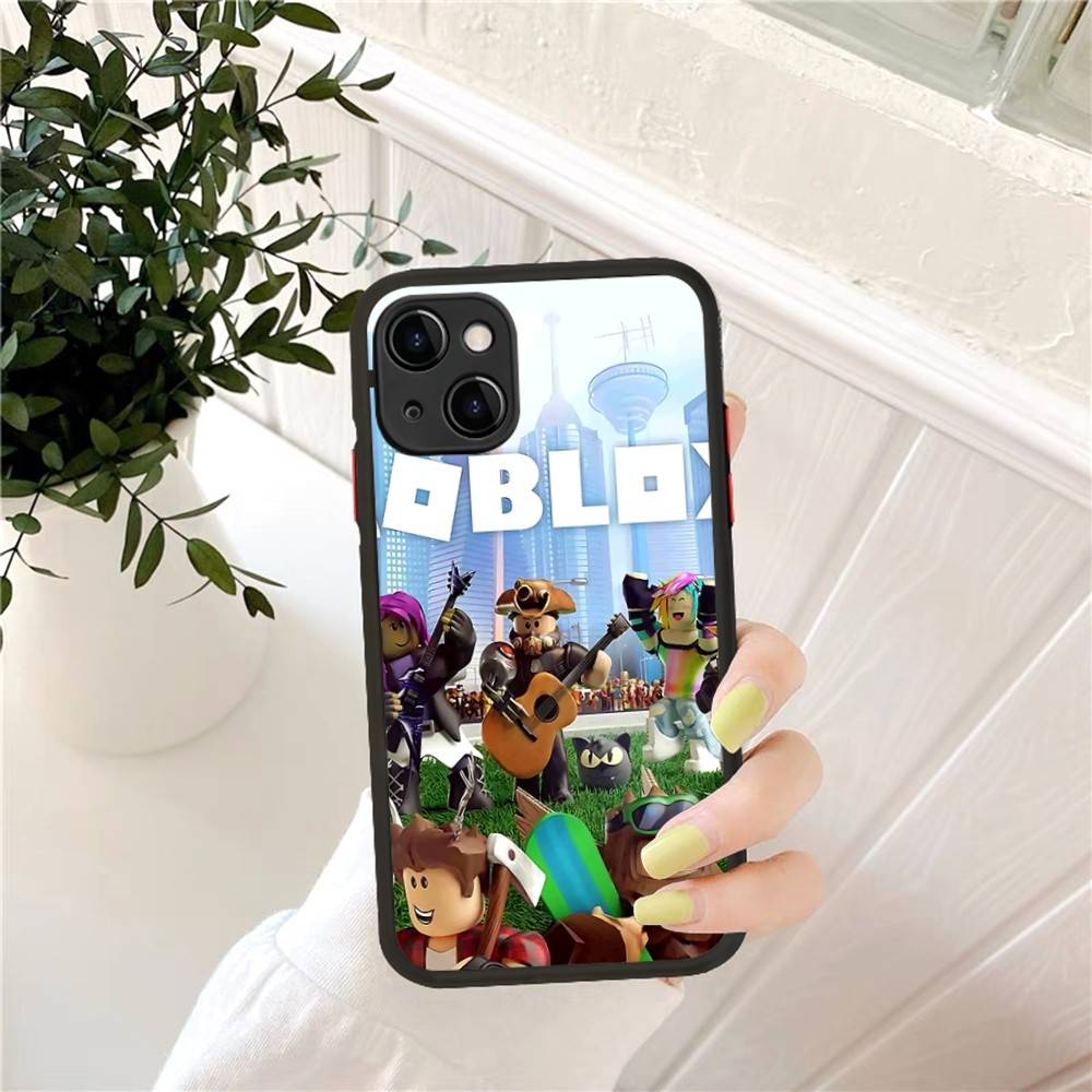 Чехол для телефона EZ27 R-Robloxs для iPhone 16 15 14 13 12 11 Pro Max 7 8 6 6s Plus Матовый чехол