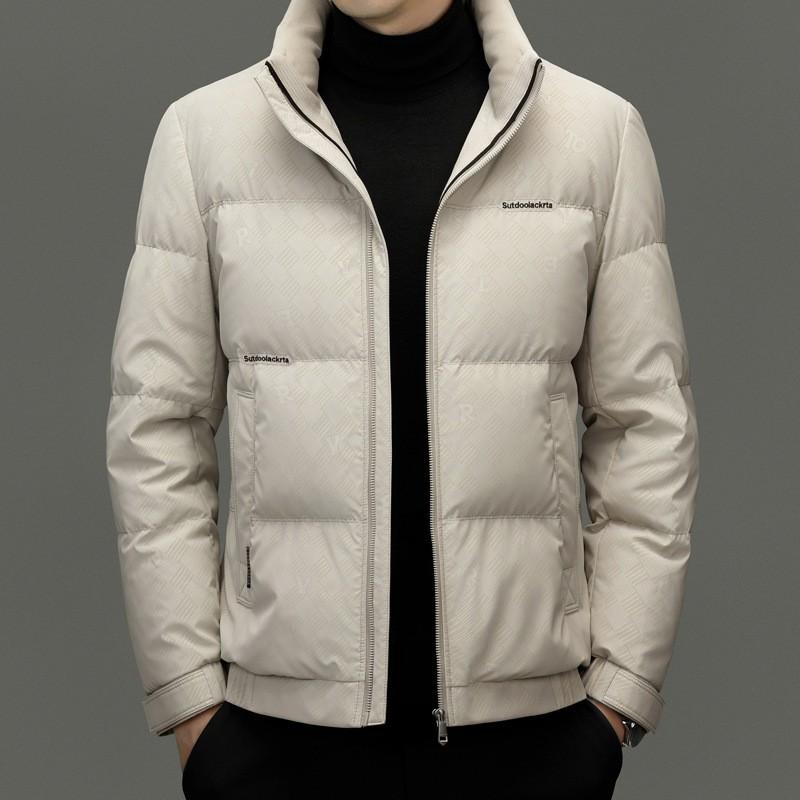 Mens Winter Duck Down Jacket Stand Collar Warm Thick Puffer Coat Urban Style Cold Weather
