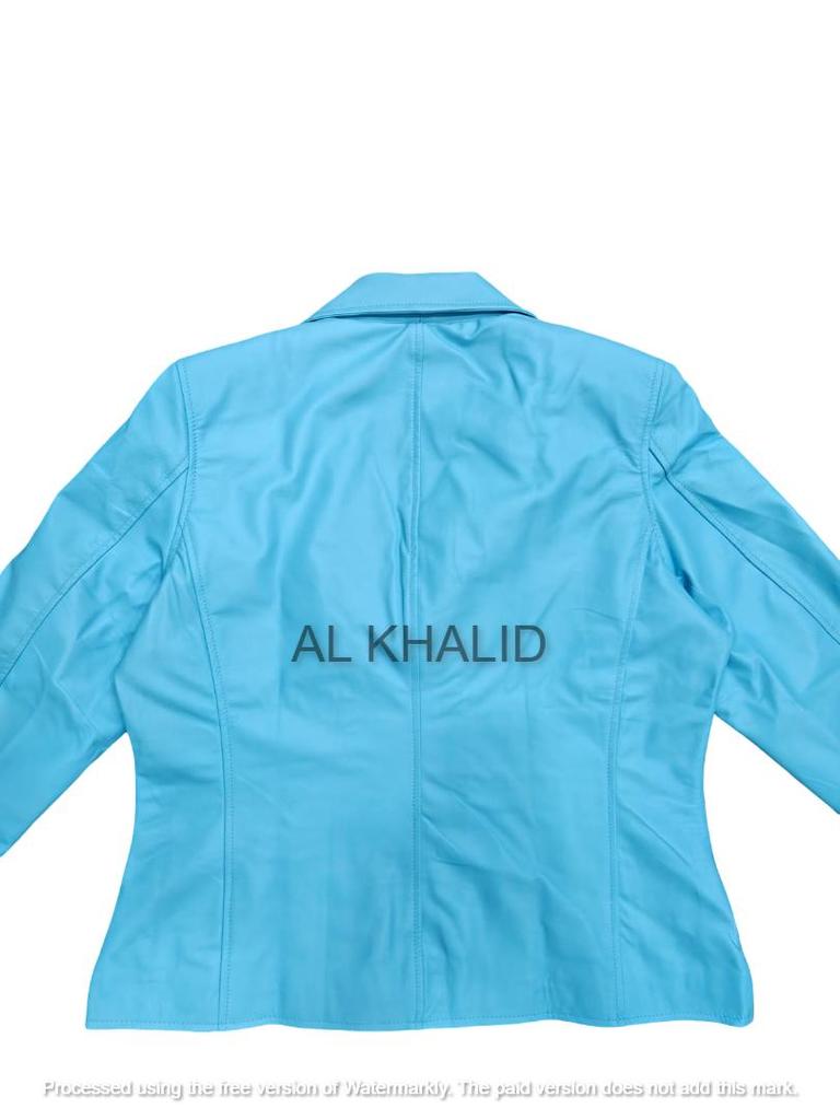 AL KHALID Новая мотоциклетная байкерская стильная синяя женская куртка ручной работы из натуральной овчины